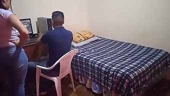 Stepmom Interrupts Our Gaming Session: Secretive Encounter With Stepsister