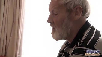 European Teen Gives Blowjob To Well-Endowed Grandpa In Hardcore Video