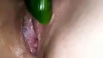 Intimate Exploration With A Vegetable Plaything