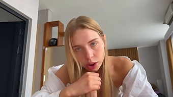 Teen Schoolgirl Gives A Sensual Blowjob In Hd