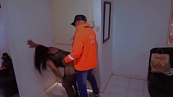 Submissive Housewife Seduced By Delivery Man In Erotic Lingerie For A Steamy Encounter
