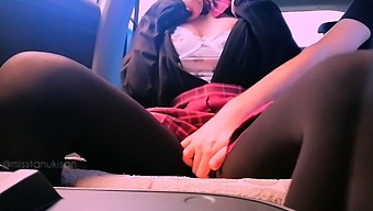 Teen Stepsister Gets Caught In The Car And Gives A Blowjob