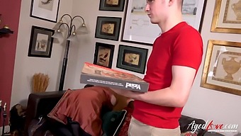 Satisfy Your Cravings With This Mature Pizza Girl In Action