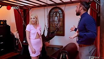Amerikalı Üniversite Kızı Üvey Babasının Fantezi Dolu Bodrum Arzularını Yerine Getiriyor