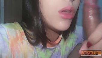 A Brazilian Brunette'S Mouth Overflowing With Cum