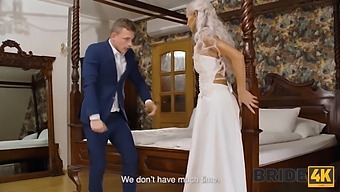 Interracial Threesome With A Wedding Bride And Her Fiancé