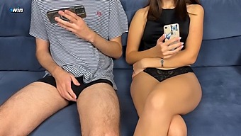 Stepbrother Joins Stepsister In Porn Viewing And Mutual Masturbation Leads To Intense Orgasm